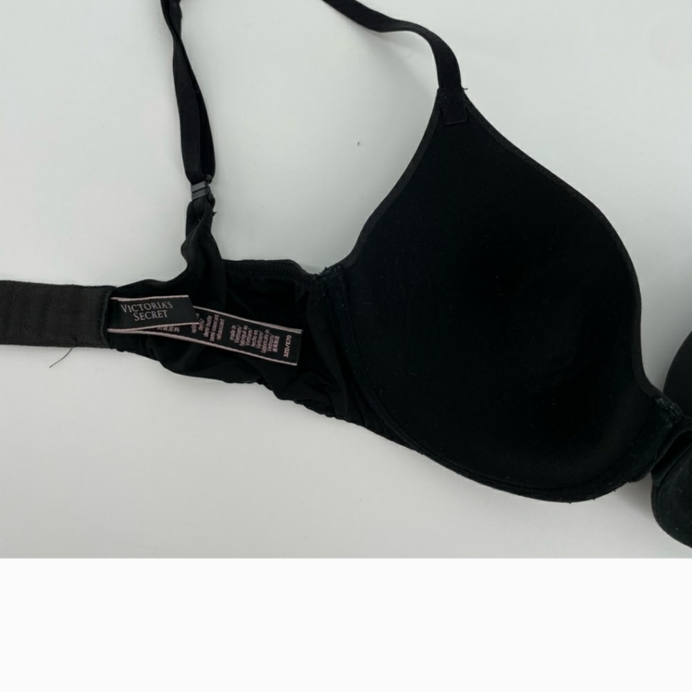 Victoria’s Secret Black Sparkly Uplift Semi Demi Bra 32D - Picture 3 of 5